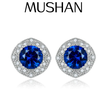 Pendientes de plata de ley 925 MuShan Luxury Jewelry, con circonita 7A, colgantes, para mujer, chapados en oro rosa de 18K, joyería fina