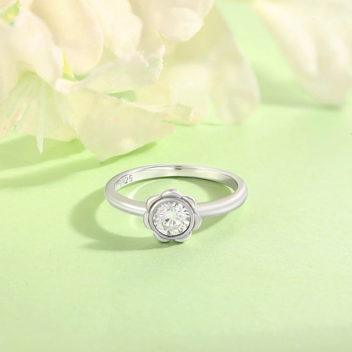 Bague de mariage MuShan Jewelry en argent sterling 925 avec diamant à haute teneur en carbone, cadeau pour fille ou petite amie, bague pour femme, bijou raffiné