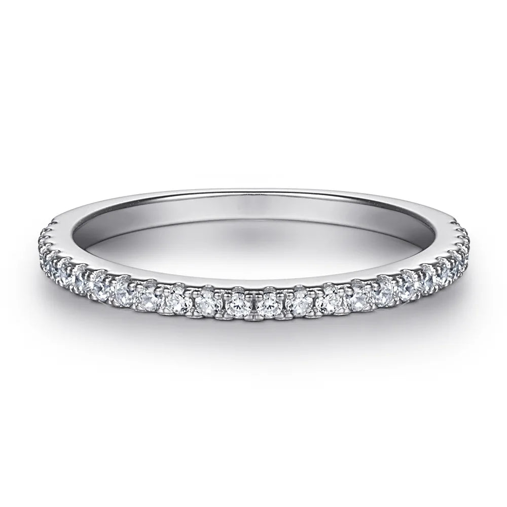MuShan Jewelry 925 Sterling Silver Elegant Engagement Ring 7A Cubic Zirconia Rings Bands Anniversary Rings Bands  Women Gift
