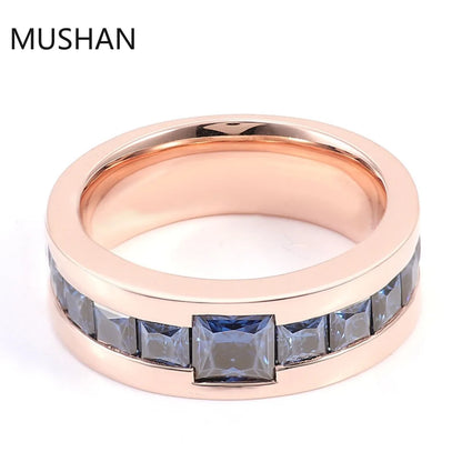MUSHAN Luxury Custom 14K 18K Gold Rings Band Jewelry With Moissanite Diamond Lab Grown Gemstones Diamond Wedding Ring For Women