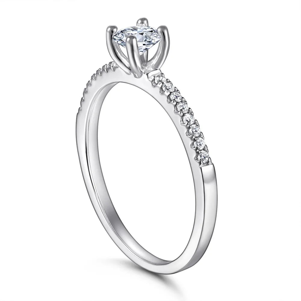 MuShan Jewelry 925 Sterling Silver Ring Wedding Band HCD Gemstones Best Friend Gift Premium Jewelry Women Rings Fine Jewelry