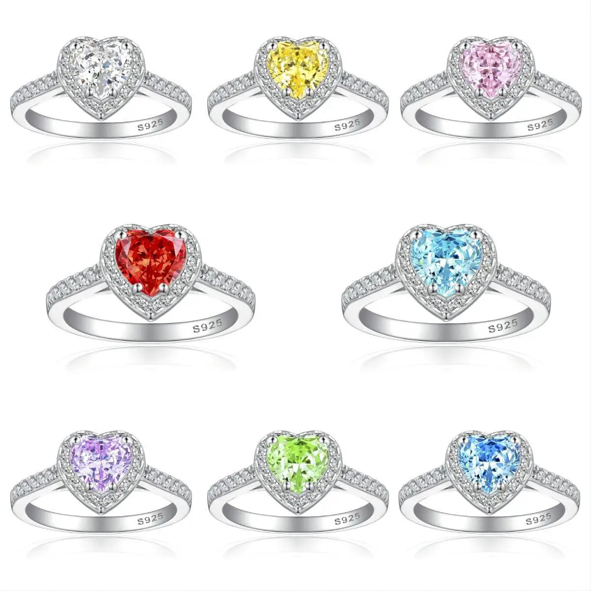 MuShan Jewelry 925 Sterling Silver Ring Wedding Band High Carbon Diamond Daughter Gift Elegant Jewelry Women Rings Fine Jewelry