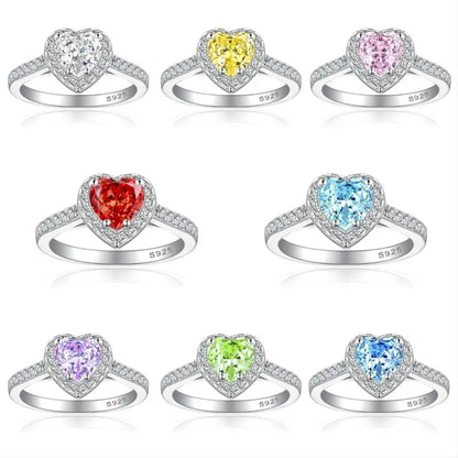 MuShan Jewelry 925 Sterling Silver Ring Wedding Band High Carbon Diamond Daughter Gift Elegant Jewelry Women Rings Fine Jewelry