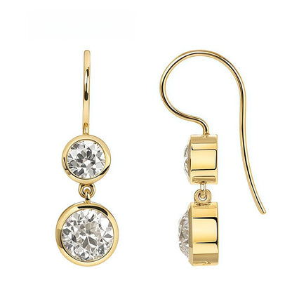 MUSHAN Bespoke Luxury Jewelry Moissanite Diamond Stud Drop Earrings 925 Sterling Silver Pendant Earrings D Color VVS1 Level