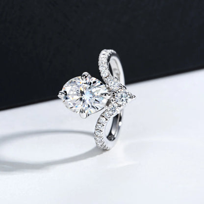 MUHAN Luxury Jewelry  925 Sterling Silver Ring Wedding Band  Women GRA Certificate Moissanite Diamond Rings D Color Fine Jewelry