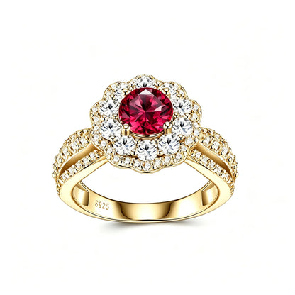 MUSHAN Custom Jewelry 925 Sterling Silver Ring Band for Women 1ct Lab Grown Gemstones Ruby Emerald Sapphire Rings Jewelry