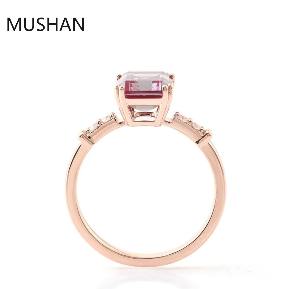 MUSHAN Luxury Custom 14K 18K Gold Rings Band Jewelry With Moissanite Diamond Lab Grown Gemstones Diamond Wedding Ring For Women