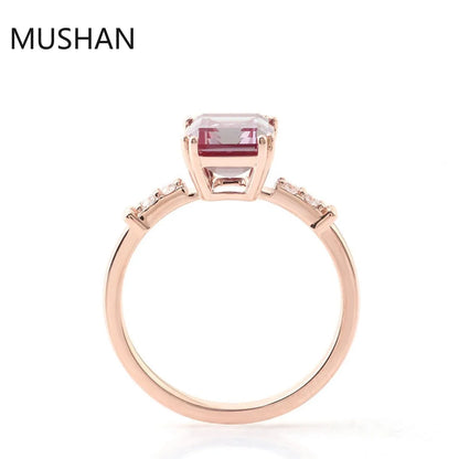 MUSHAN Luxury Custom 14K 18K Gold Rings Band Jewelry With Moissanite Diamond Lab Grown Gemstones Diamond Wedding Ring For Women