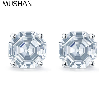 MuShan Jewelry 925 Sterling Silver Stud Earrings Dangle HCD Diamonds Engagement Party Anniversary Gift Women Earring Fine Jewelr