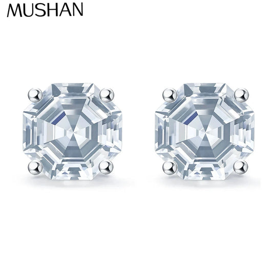 Pendientes de botón colgantes de plata de ley 925 MuShan, pendientes de diamantes HCD para mujer, regalo de compromiso, fiesta o aniversario, joyería fina