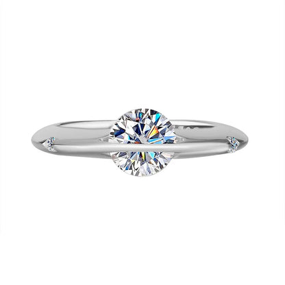 MuShan Designer Jewelry 925 Sterling Silver Ring VVS Moissanite Vintage Ring for Sister 18K Gold Plated MST Patent Fine Rings
