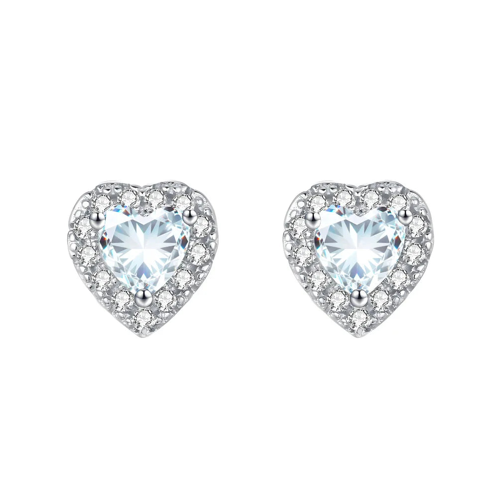 MuShan Jewelry 925 Sterling Silver Stud Earrings Drop HCD Gemstones Bachelorette Gift Best Friend Gift Women Earring Fine Jewelr