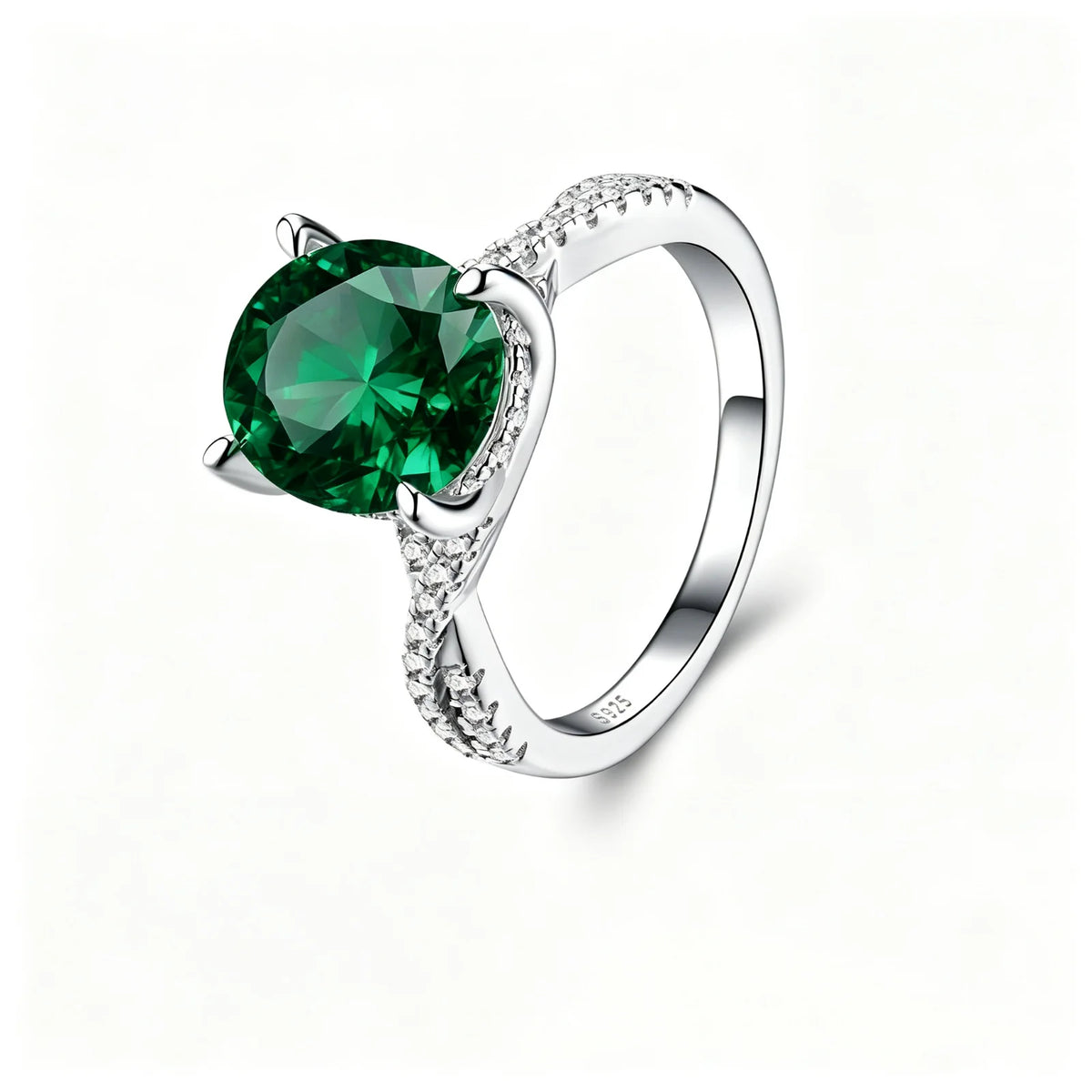 MUSHAN Custom Jewelry 925 Sterling Silver Ring Band for Women 5ct Lab Grown Gemstones Ruby Emerald Sapphire Rings Jewelry