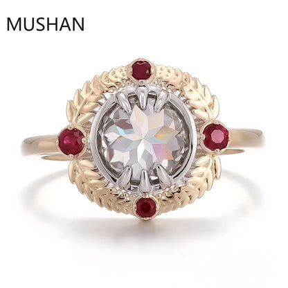 MUSHAN Luxury Custom 14K 18K Gold Rings Band Jewelry Women D Color Moissanite Diamond Lab Grown Gemstones Diamond Wedding Ring