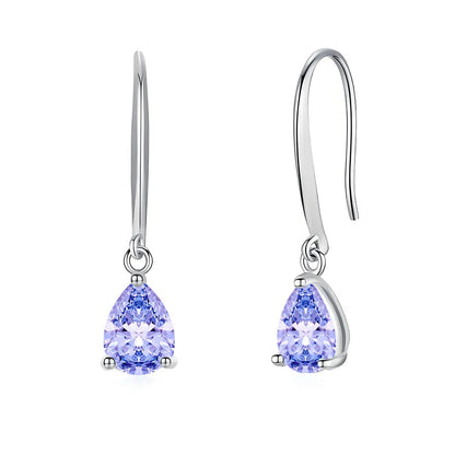 MuShan Jewelry 925 Sterling Silver Stud Earrings Dangle HCD Gemstones Girlfriend Gift Best Friend Gift Women Earring Fine Jewelr