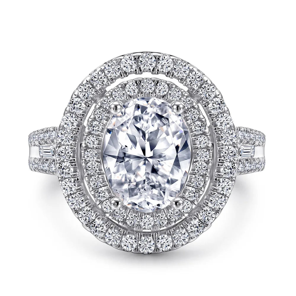 Bague MuShan en argent sterling 925 avec zircon 5A, modèle Radiant Daytime pour petite amie, bijoux raffinés plaqués or véritable