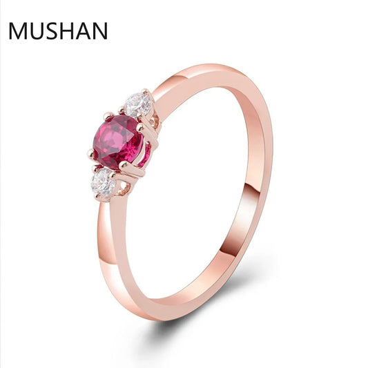 MUSHAN Luxury Custom 14K 18K Gold Rings Band Jewelry With Moissanite Diamond Lab Grown Gemstones Diamond Wedding Ring For Women