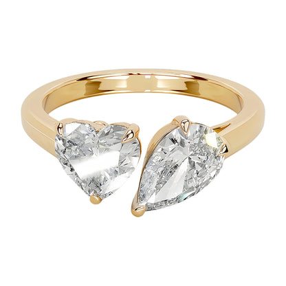 MUSHAN Jewelry 925 Sterling Silver Rings 3ct 4ct 9ct Moissanite Heart Diamond Ring Women Bands GRA Certificated Fine Jewelry