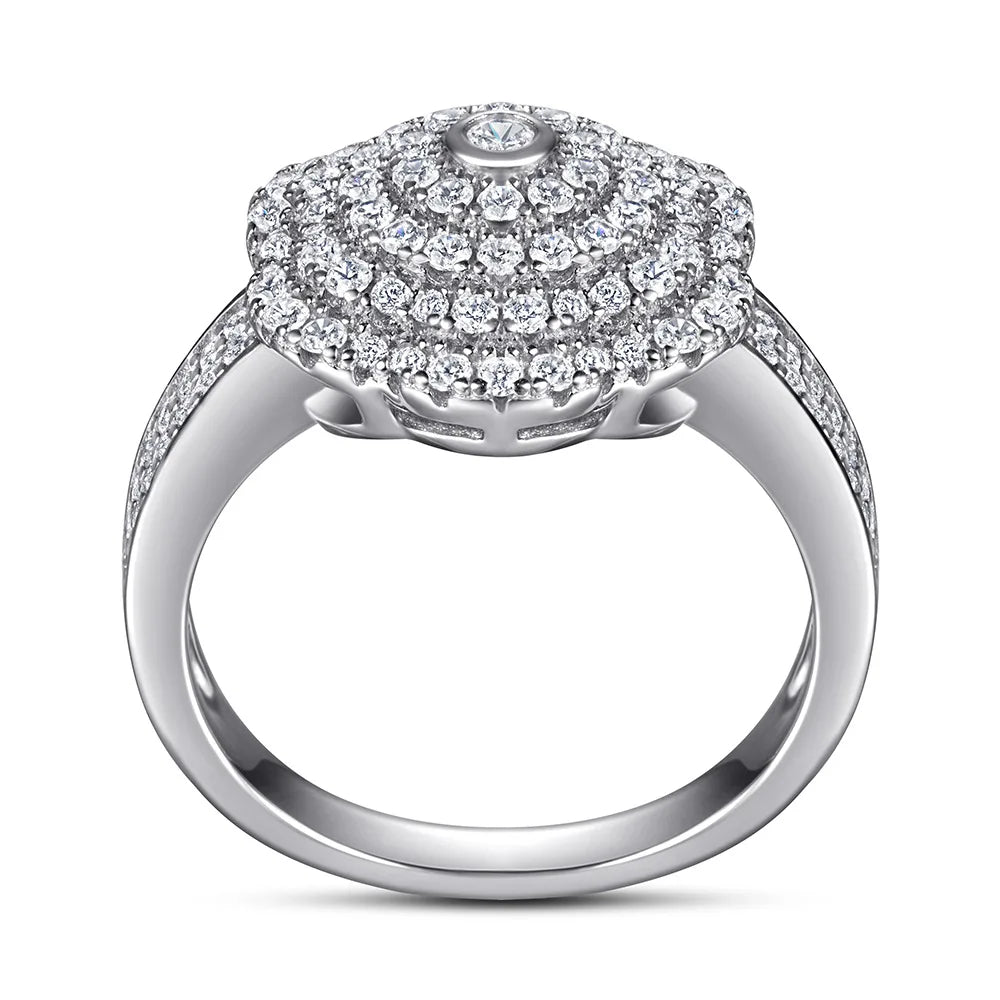 Anillo de plata de ley 925 MuShan Designer Jewelry con circonita cúbica 7A estilo esmeralda para chica, joyería fina chapada en oro de 18K