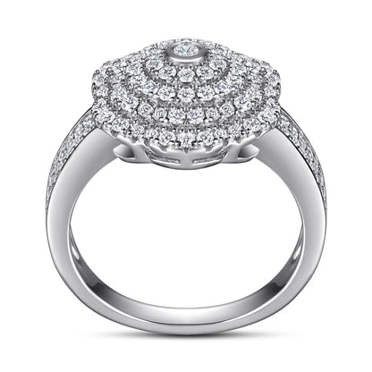 Anillo de plata de ley 925 MuShan Designer Jewelry con circonita cúbica 7A estilo esmeralda para chica, joyería fina chapada en oro de 18K