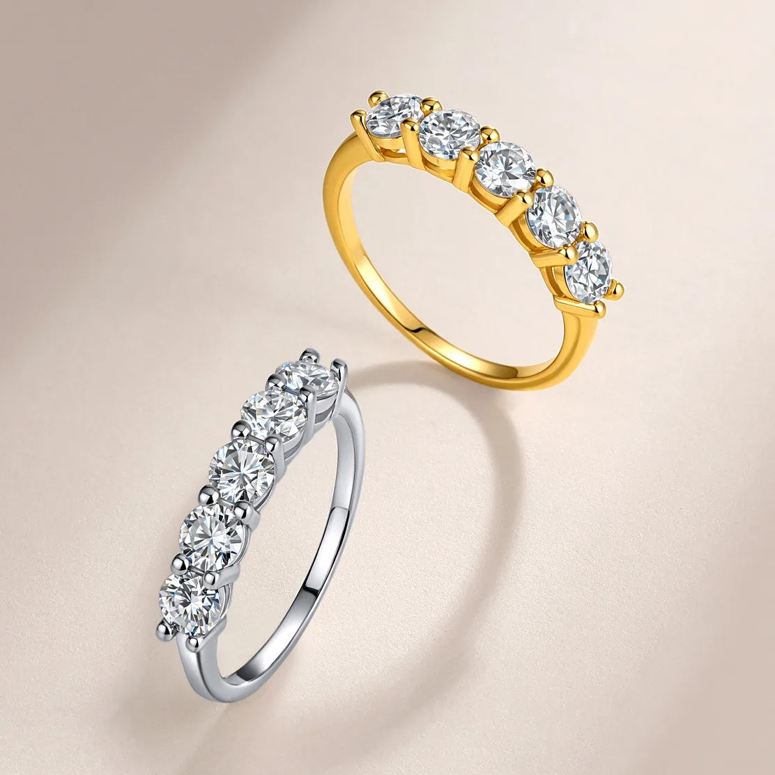 Anillo de plata de ley 925 MUSHAN Luxury Jewelry para mujer, con diamante de moissanita color D certificado por GRA, joyería fina de esmeralda