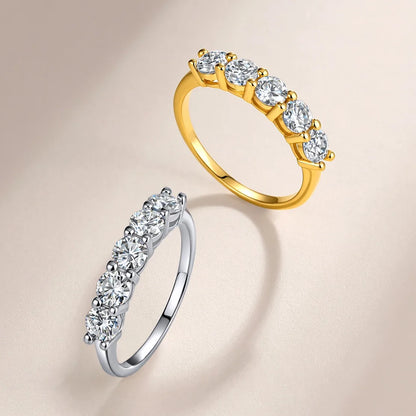 Anillo de plata de ley 925 MUSHAN Luxury Jewelry para mujer, con diamante de moissanita color D certificado por GRA, joyería fina de esmeralda