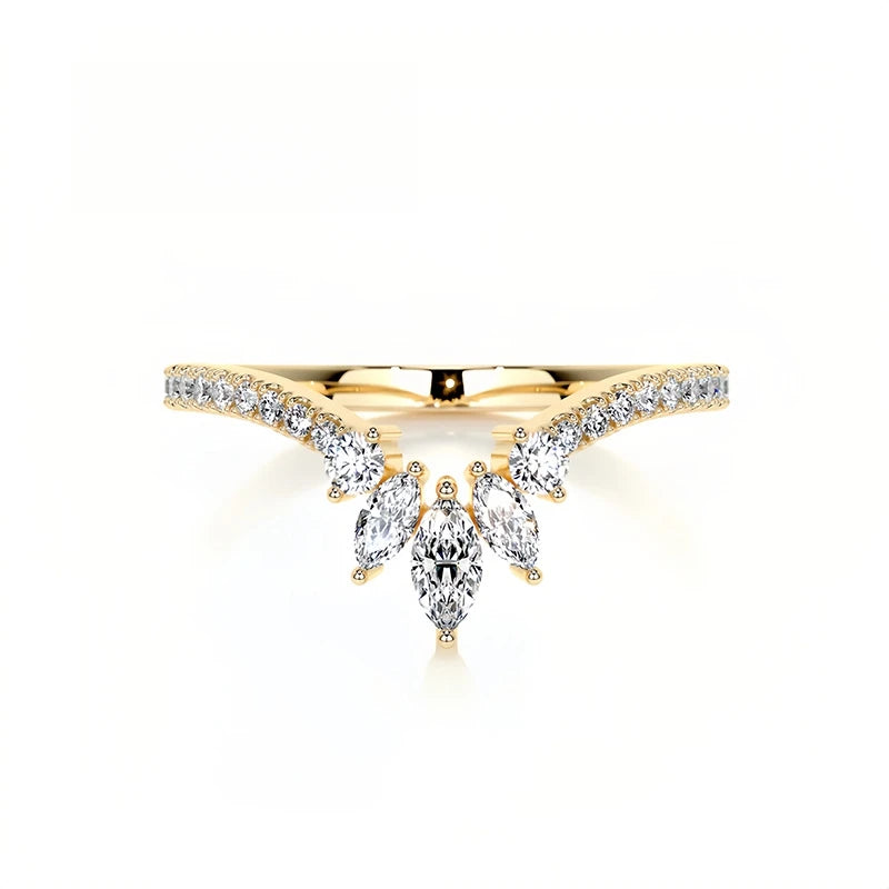 MuShan Luxury Jewelry 925 Sterling Silver Ring D Color Moissanite Classic Ring Women 18K Gold Plated MST Patent Jewellery