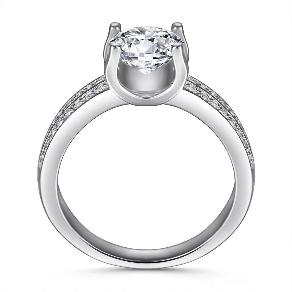 Bague de mariage MuShan Jewelry en argent sterling 925, diamant à haute teneur en carbone, cadeau pour demoiselle d'honneur, bague pour femme style chic, bijou raffiné