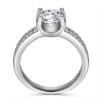 Bague de mariage MuShan Jewelry en argent sterling 925, diamant à haute teneur en carbone, cadeau pour demoiselle d'honneur, bague pour femme style chic, bijou raffiné