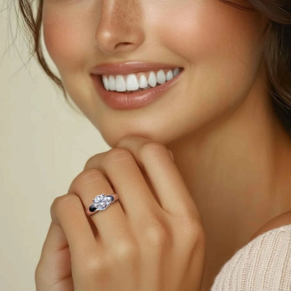 Bague MuShan en argent sterling 925 avec moissanite VVS, bague glamour pour femme, plaquée or 18 carats, brevet MST, bijoux fins certifiés GRA