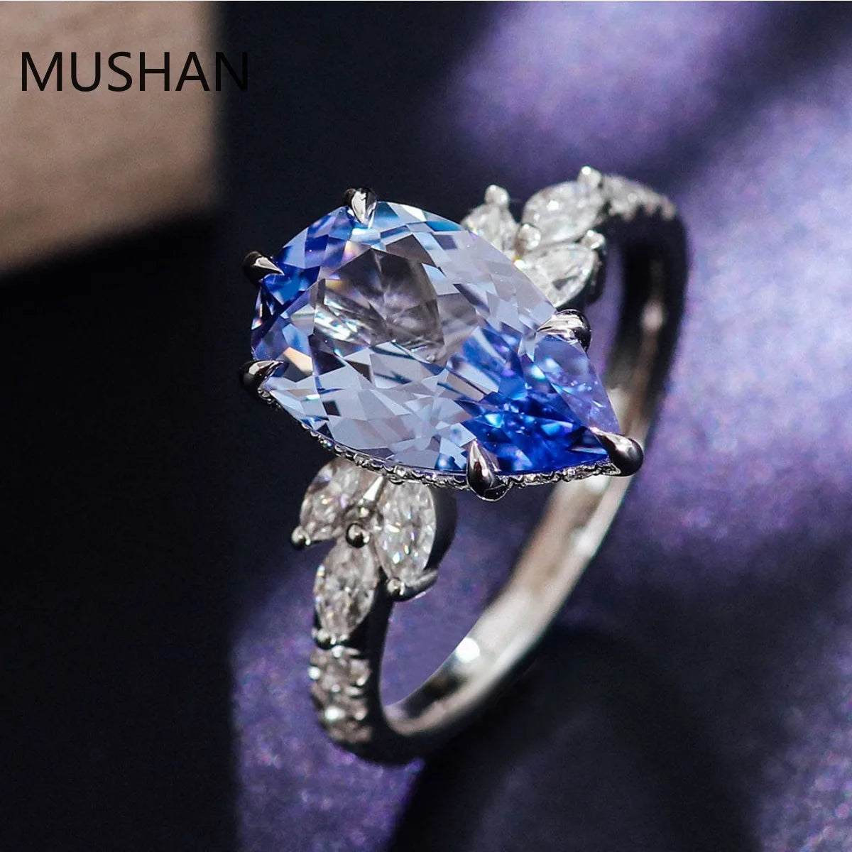 MUSHAN Luxury Custom 14K 18K Gold Rings Band Jewelry With Moissanite Diamond Lab Grown Gemstones Diamond Wedding Ring For Women
