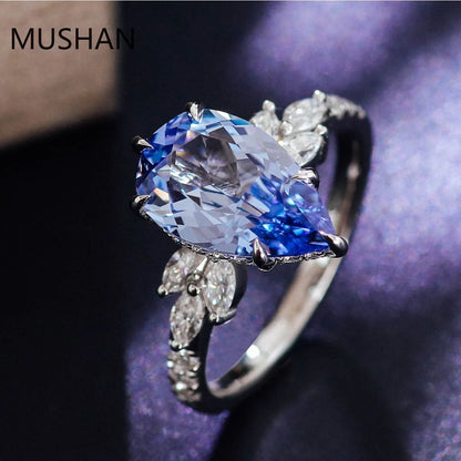 MUSHAN Luxury Custom 14K 18K Gold Rings Band Jewelry With Moissanite Diamond Lab Grown Gemstones Diamond Wedding Ring For Women