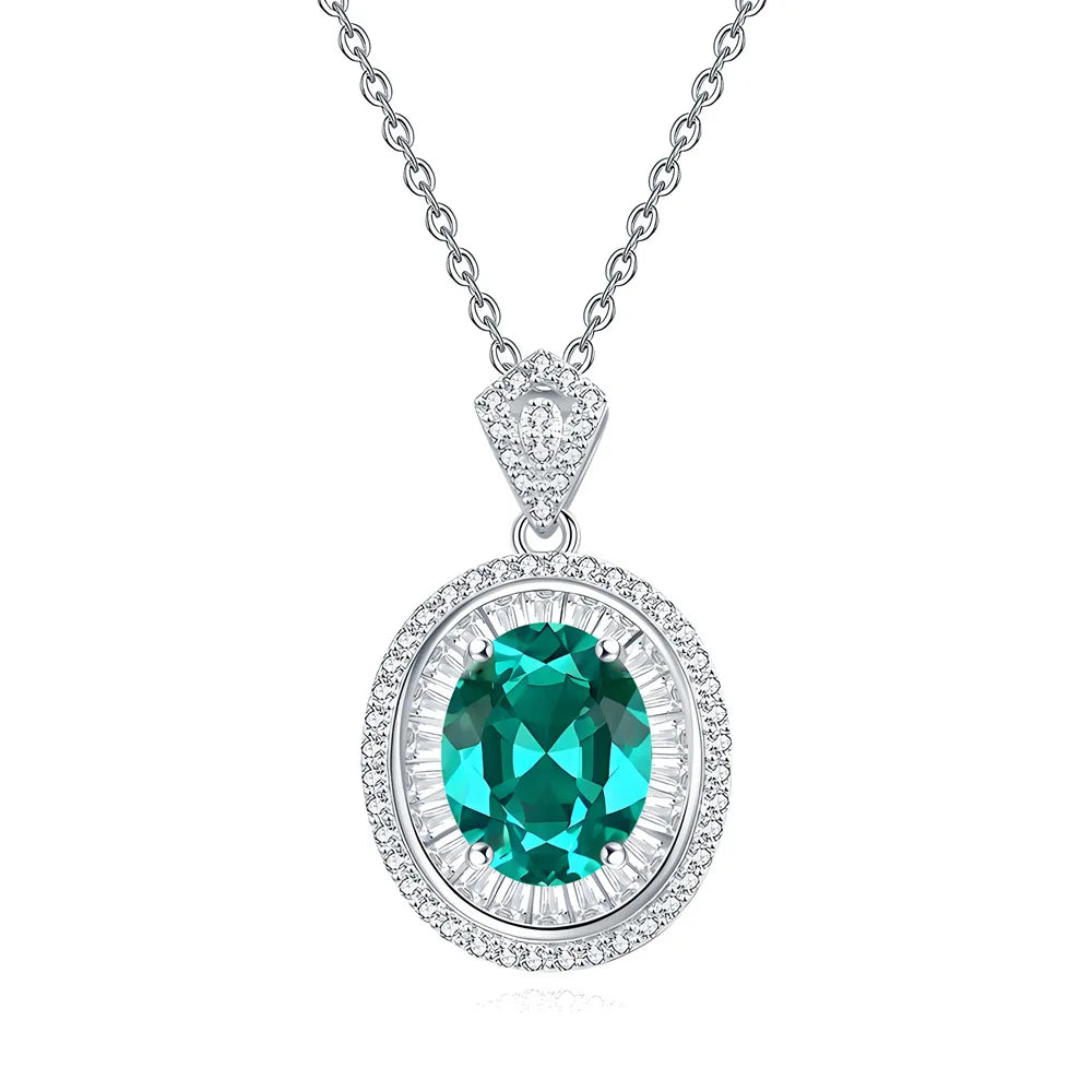 MuShan Jewelry 925 Sterling Silver Necklace Pendant Chain HCD Diamonds Minimalist Style Romantic Style Women Necklaces Jewelry