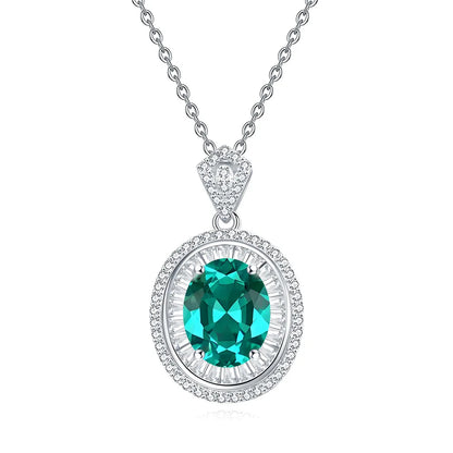 MuShan Jewelry 925 Sterling Silver Necklace Pendant Chain HCD Diamonds Minimalist Style Romantic Style Women Necklaces Jewelry