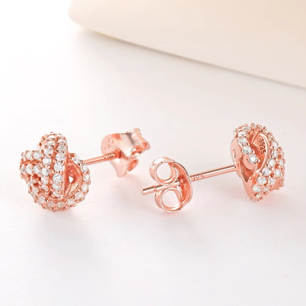 MuShan Jewelry 925 Sterling Silver Stud Earrings Dangle High Carbon Diamond Modern Classic Women Earring Fine Jewelry