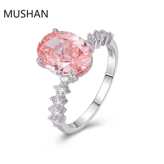 MUSHAN Luxury Custom 14K 18K Gold Rings Band Jewelry With Moissanite Diamond Lab Grown Gemstones Diamond Wedding Ring For Women