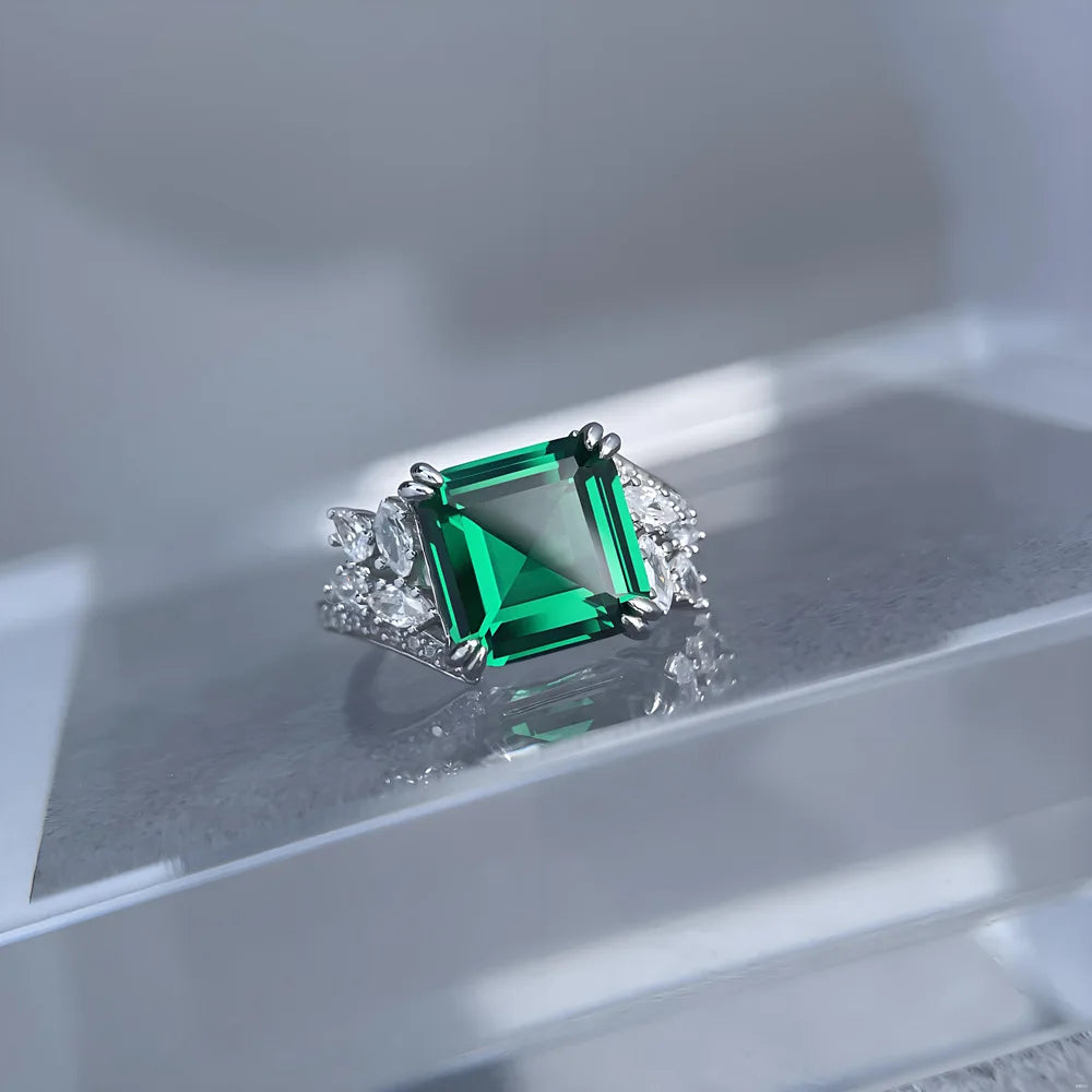 Anillo de boda de plata de ley 925 MuShan Jewelry, alianza con diamante de alto carbono, regalo de San Valentín para mujer, joyería fina