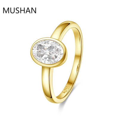 MUSHAN Luxury Custom 14K 18K Gold Rings Band Jewelry With Moissanite Diamond Lab Grown Gemstones Diamond Wedding Ring For Women