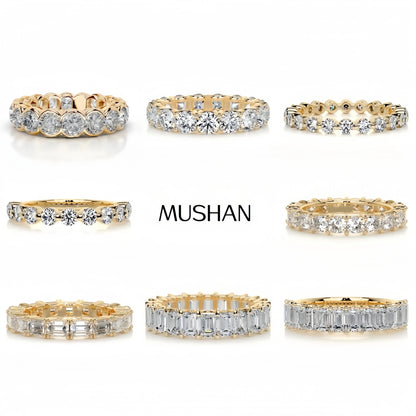 Bague en argent sterling 925 de la marque MuShan, bague en moissanite avec certificat GRA pour femme, plaquée or 18K, bagues brevetées MST GRA