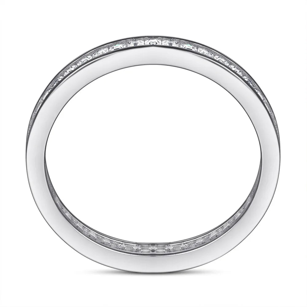 MuShan Jewelry 925 Sterling Silver Ring Wedding Band High Carbon Diamond Luxury Jewelry Bridal Jewelry Women Rings Fine Jewelry