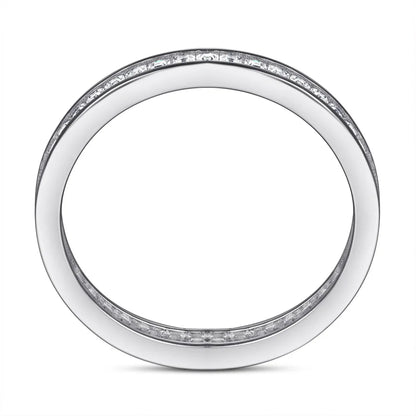MuShan Jewelry 925 Sterling Silver Ring Wedding Band High Carbon Diamond Luxury Jewelry Bridal Jewelry Women Rings Fine Jewelry