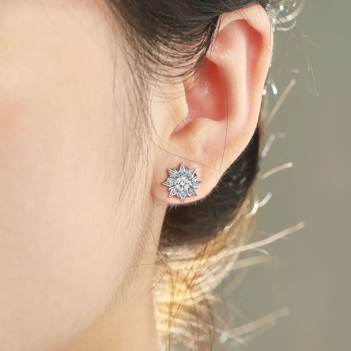 MuShan Luxury Jewelry 925 Sterling Silver Earrings Cubic Zirconia 5A Hoop Statement for Her 18K Gold Plated Fine Jewelry Earring