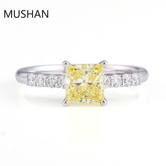 MUSHAN Luxury Custom 14K 18K Gold Rings Band Jewelry With Moissanite Diamond Lab Grown Gemstones Diamond Wedding Ring For Women