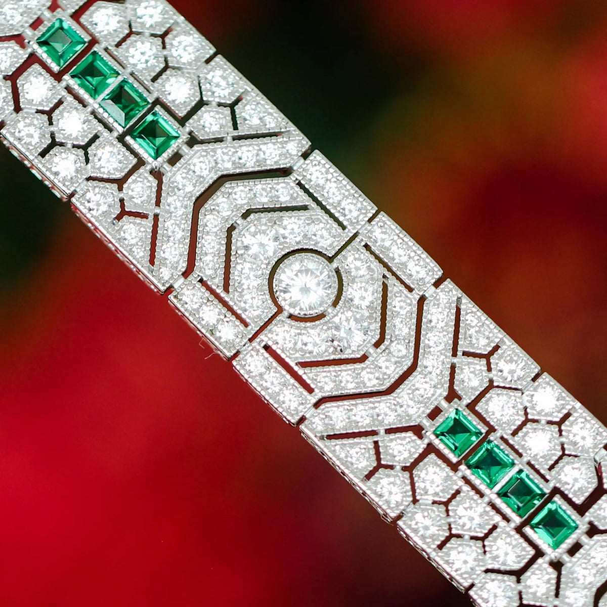 MuShan Jewelry 925 Sterling Silver Bangle 5A CZ Gemstones HCD Gemstones Designer 925 Sterling Silver Bracelet Accessories