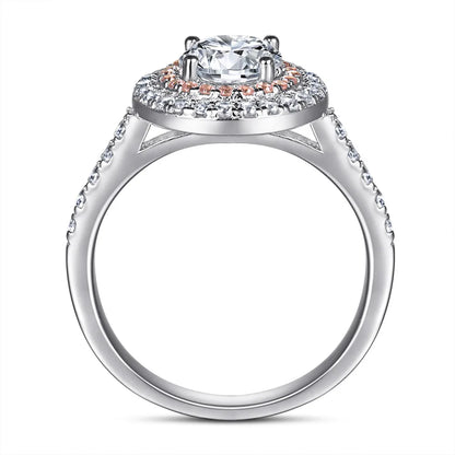 MuShan Jewelry 925 Sterling Silver Rings Bands Engagement Ring 5A Cubic Zirconia Premium Anniversary Rings Bands  Women Gift