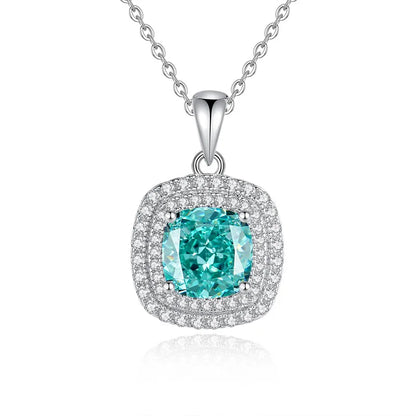 MuShan Jewelry 925 Sterling Silver Necklace Pendant Chain HCD Diamonds Anniversary Gift Luxury Jewelry Women Necklaces Jewelry