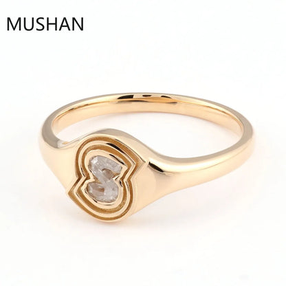 MUSHAN Luxury Custom 14K 18K Gold Rings Band Jewelry With Moissanite Diamond Lab Grown Gemstones Diamond Wedding Ring For Women