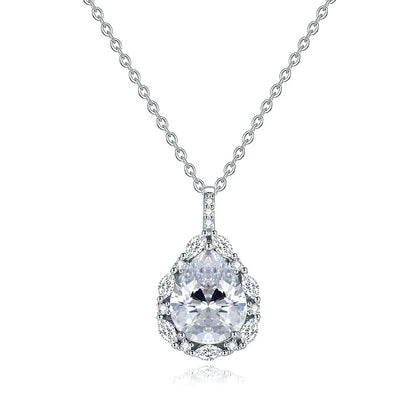 MuShan Jewelry 925 Sterling Silver Necklace Pendant Chain HCD Gemstones Christmas Gift Girlfriend Gift Women Necklaces Jewelry