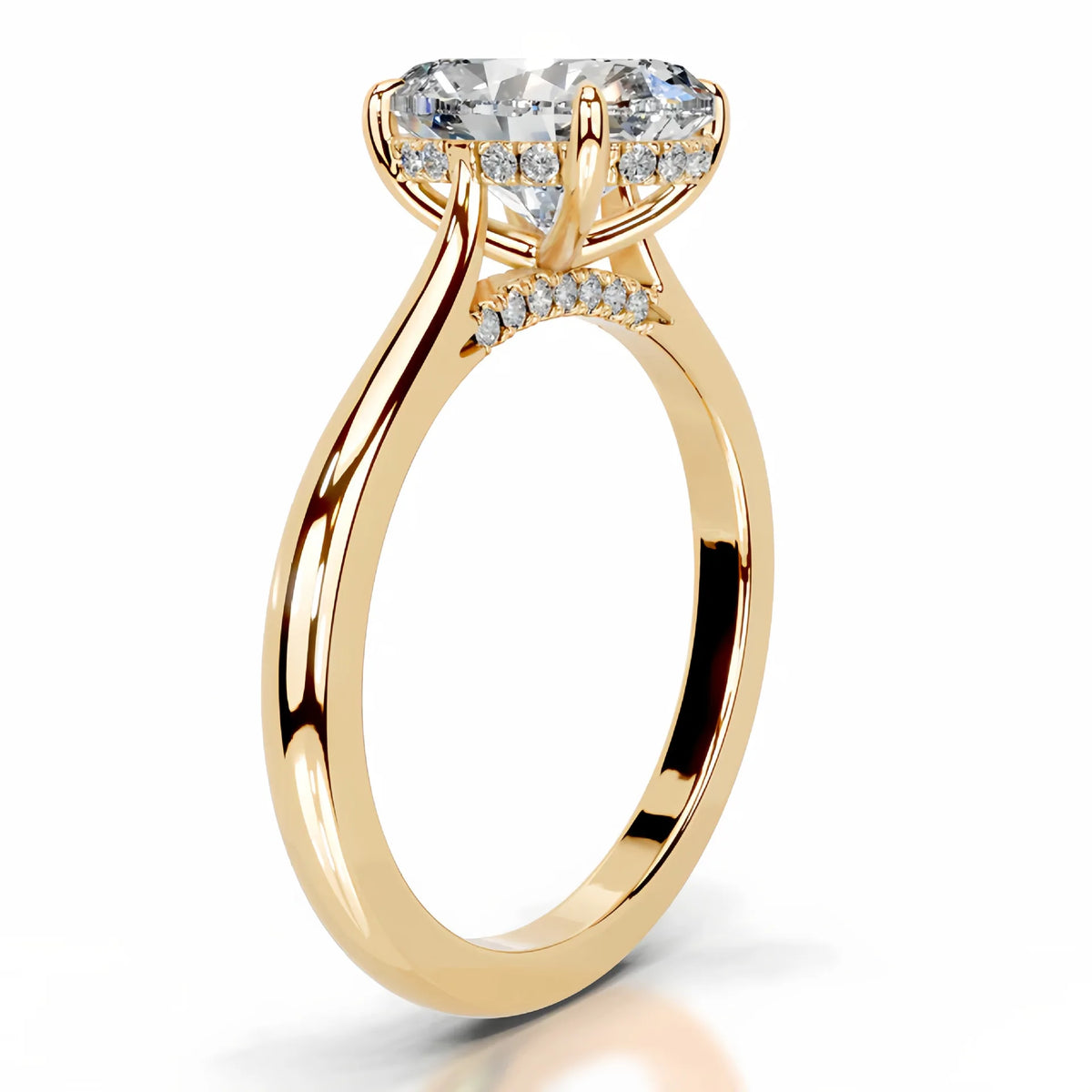 MUSHAN Patented Jewelry 925 Sterling Silver Ring Band D Color Moissanite Diamond Ring for Women 18K Gold Plated Luxury Jewelry