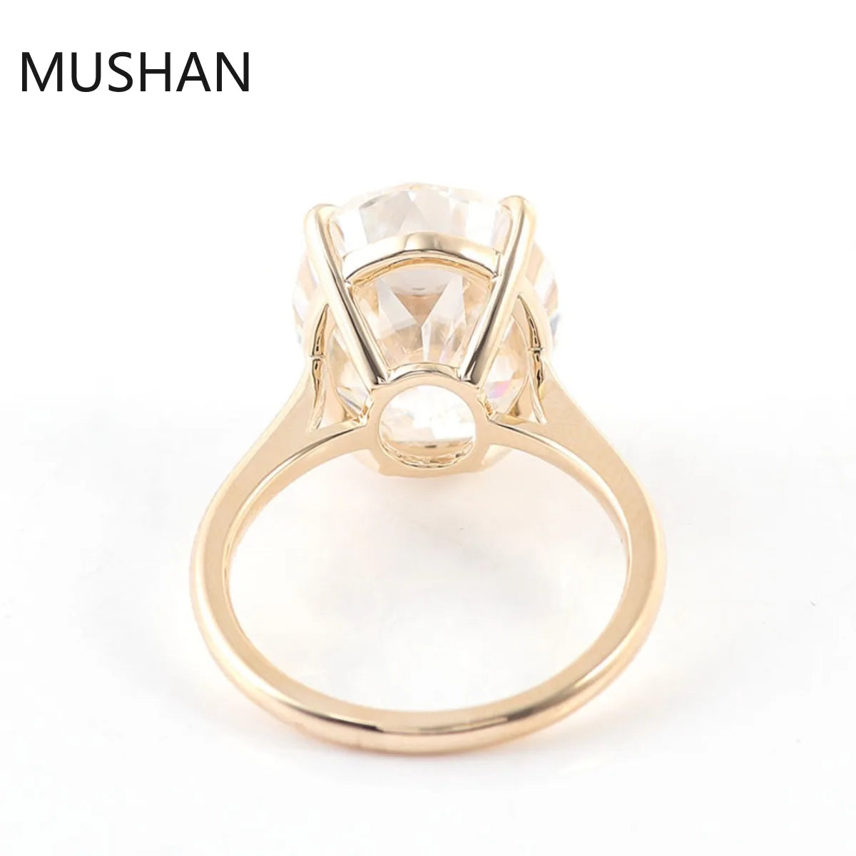 MUSHAN Luxury Custom D Color GRA Certificated 14K 18K Gold Rings Band Jewelry Moissanite Diamond Wedding Ring For Women